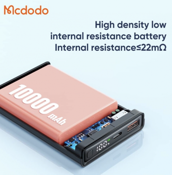 پاوربانک مک‌دودو 10,000mAh 22.5W مدل Mc-2490