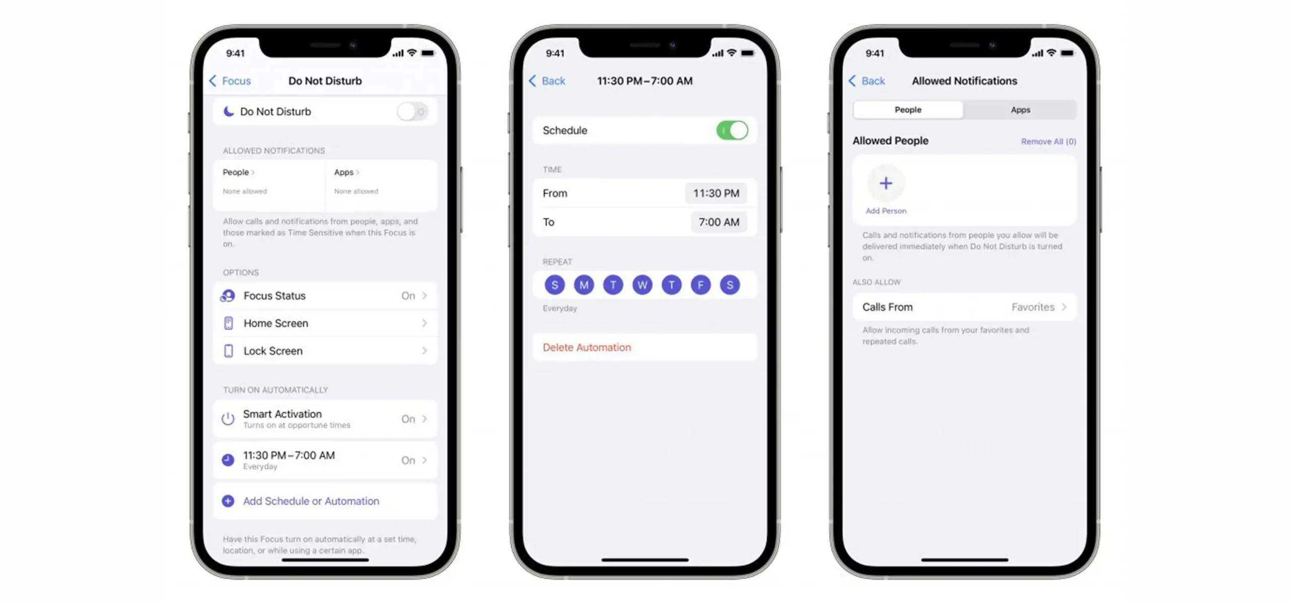 تنظیمات قابلیت فوکوس در آیفون