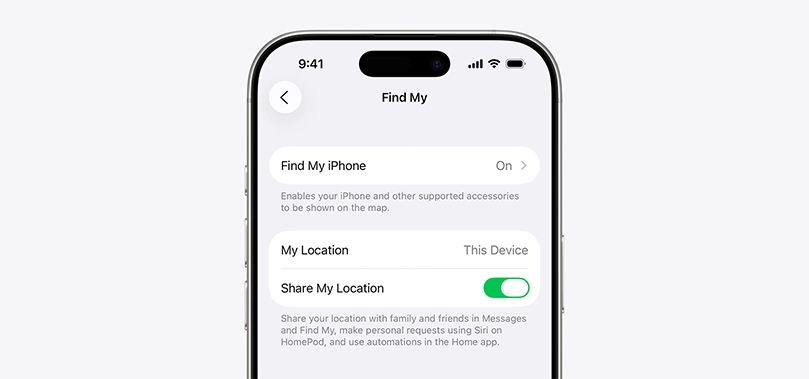 فعال سازی Find My آیفون