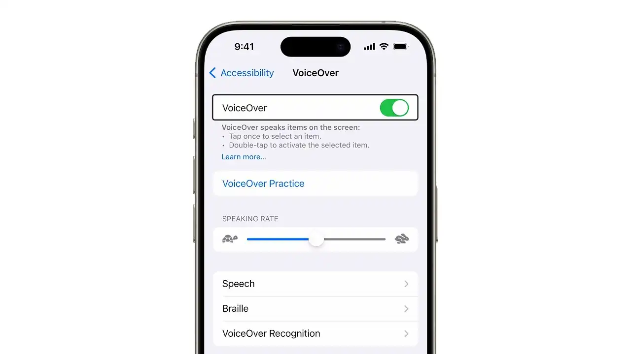 روش های خاموش کردن حالت نابینایان آیفون