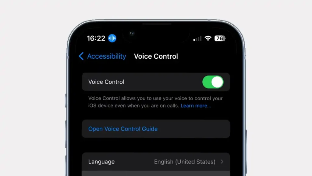 خاموش کردن ویس کنترل آیفون