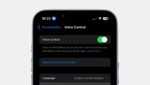 خاموش کردن ویس کنترل آیفون