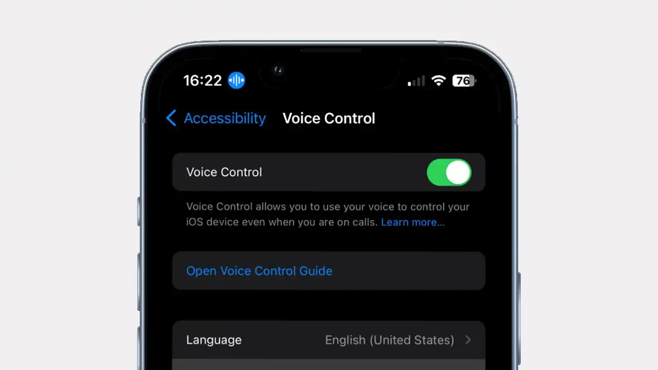 خاموش کردن ویس کنترل آیفون