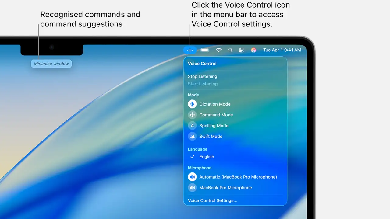 سوالات متداول (FAQ) قابلیت voice control اپل