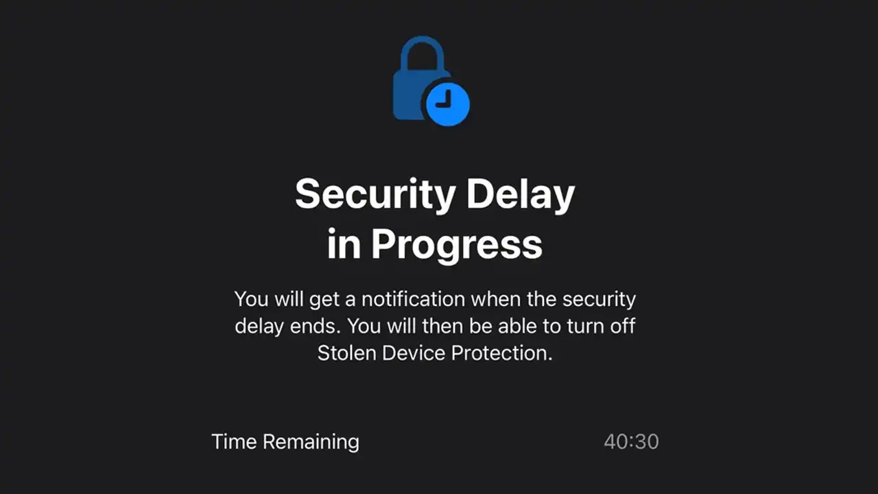 قابلیت security Delay اپل